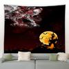 Halloween Tapestry Graveyard Wall Hanging Spooky Full Moon Night Zombie Hands Background Cloth for Halloween Theme Party Decor