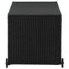 VidaXL Boîte de Rangement de Jardin Coffre de Rangement Boîte à Coussins Patio Terrasse Extérieur Noir 120x65x61 cm Résine 310089