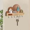 Solid Wood Key Storage Hanging Hook No-Drill Coat Rack Practical Door Wall Hook  Home Decor