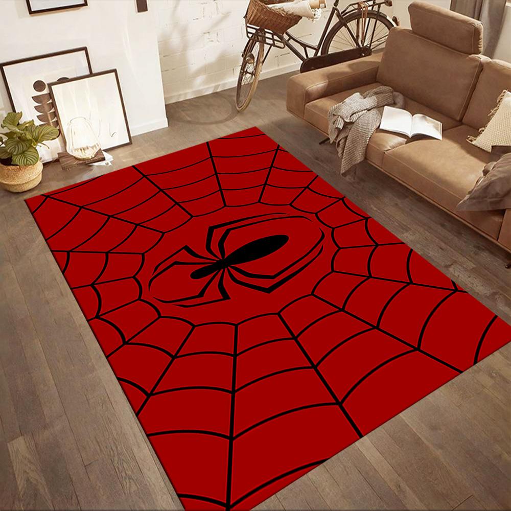Spider Web Area Rug Design for Hallway Dormitory Bedrooms Entryway Anti-slip Rug Anime Office Decor Gift for Festivals