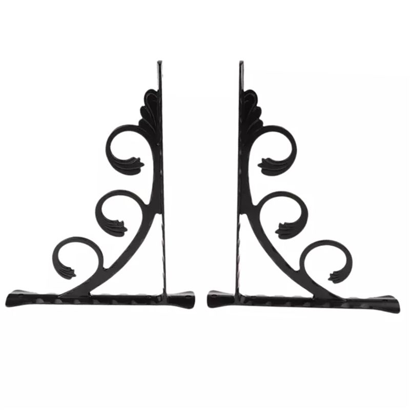 ABJI-4Pcs Wall Mounted L Shaped Angle Bracket Multifuntional Brace Shelf Brackets Decorative Shelf Brackets Wall Brackets S