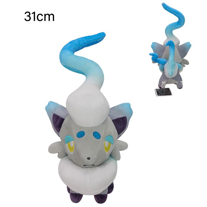 6 Styles Zorua Hisuian Zorua Shiny Plush Toy Keychain Stuffed Toys High Quality Birthday Gifts