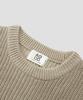 AGOD Crew Neck Ribbed Oversized Hazzi Knit [Beige]