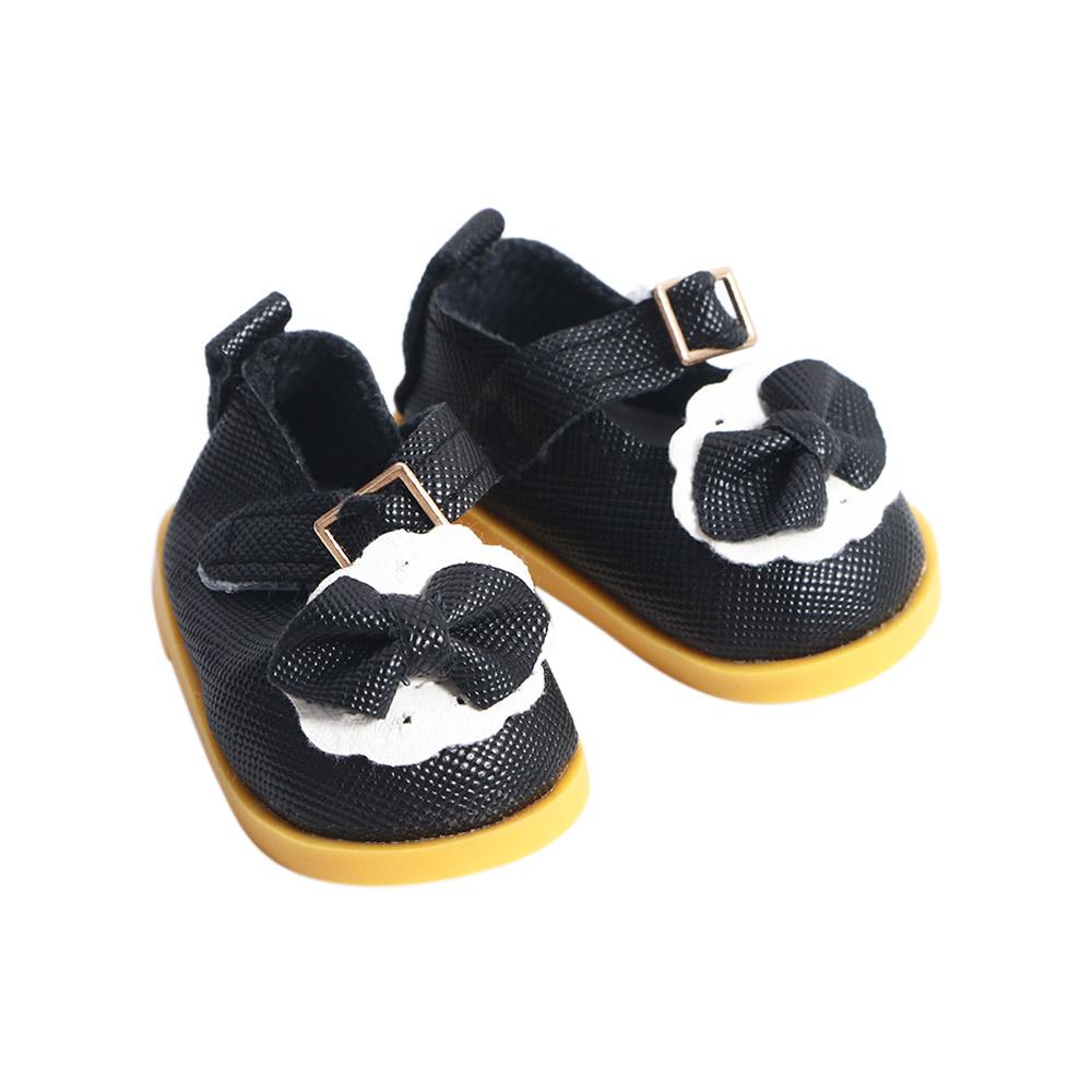 5cm for 14inch Doll PU Leather Bow Doll Boots Dolls Accessories Mini Shoes Dolls Shoes