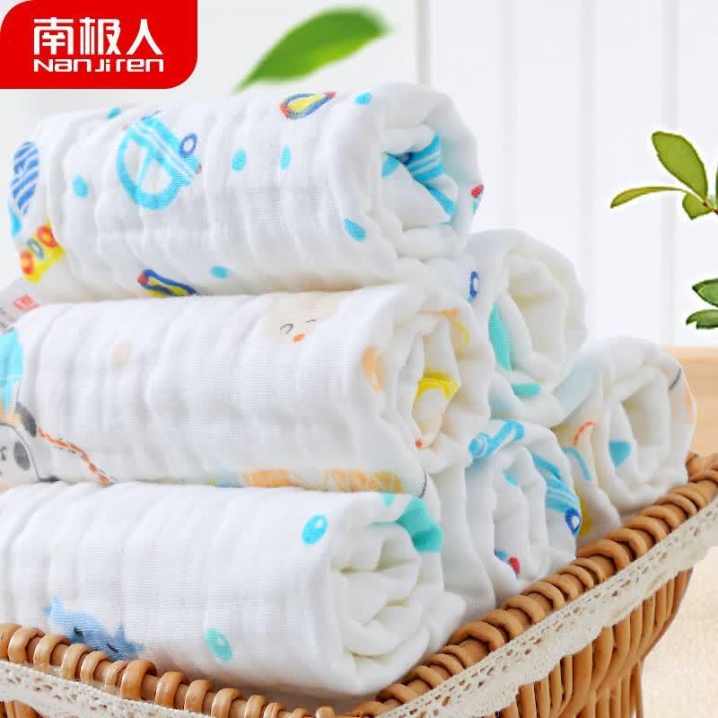Baby reine Baumwolle 6-lagige Mull-Speichelhandtücher (3 Pack)