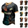 Men's Short Sleeve Halloween Print T-Shirt Casual Fashion Top