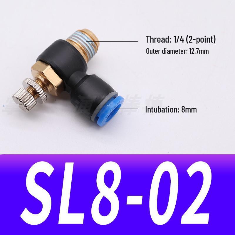 Pneumatic Connector SL8-02, Throttle Valve SL6-01, Speed Control Valve SL4-M5, Air Hose SL10-03, SL12-04