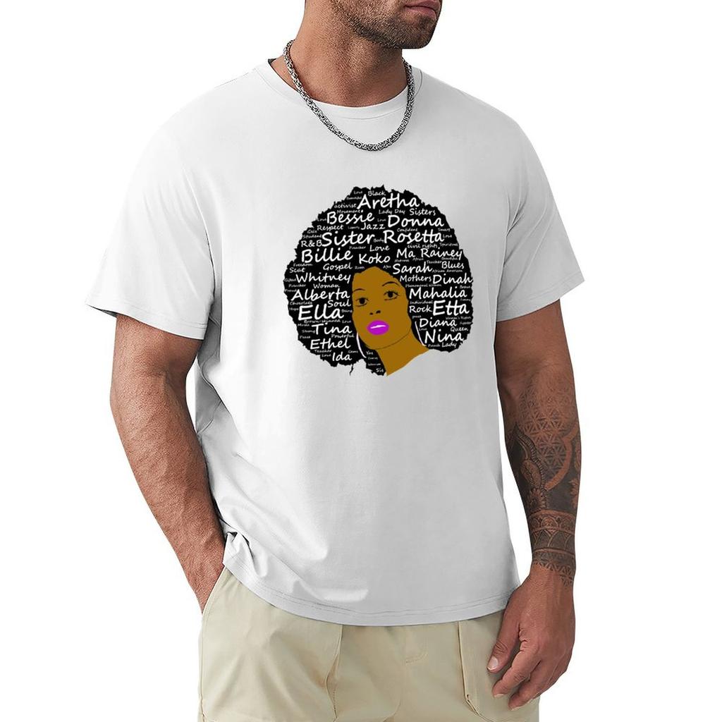 Singers Natural Hair Afro Tshirt Anime T Shirts For Unisex Tshirt