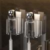 2pcs Wall Mounted Toothbrush Holder PET Mouthwash Cup Rack  Bathroom Accessories