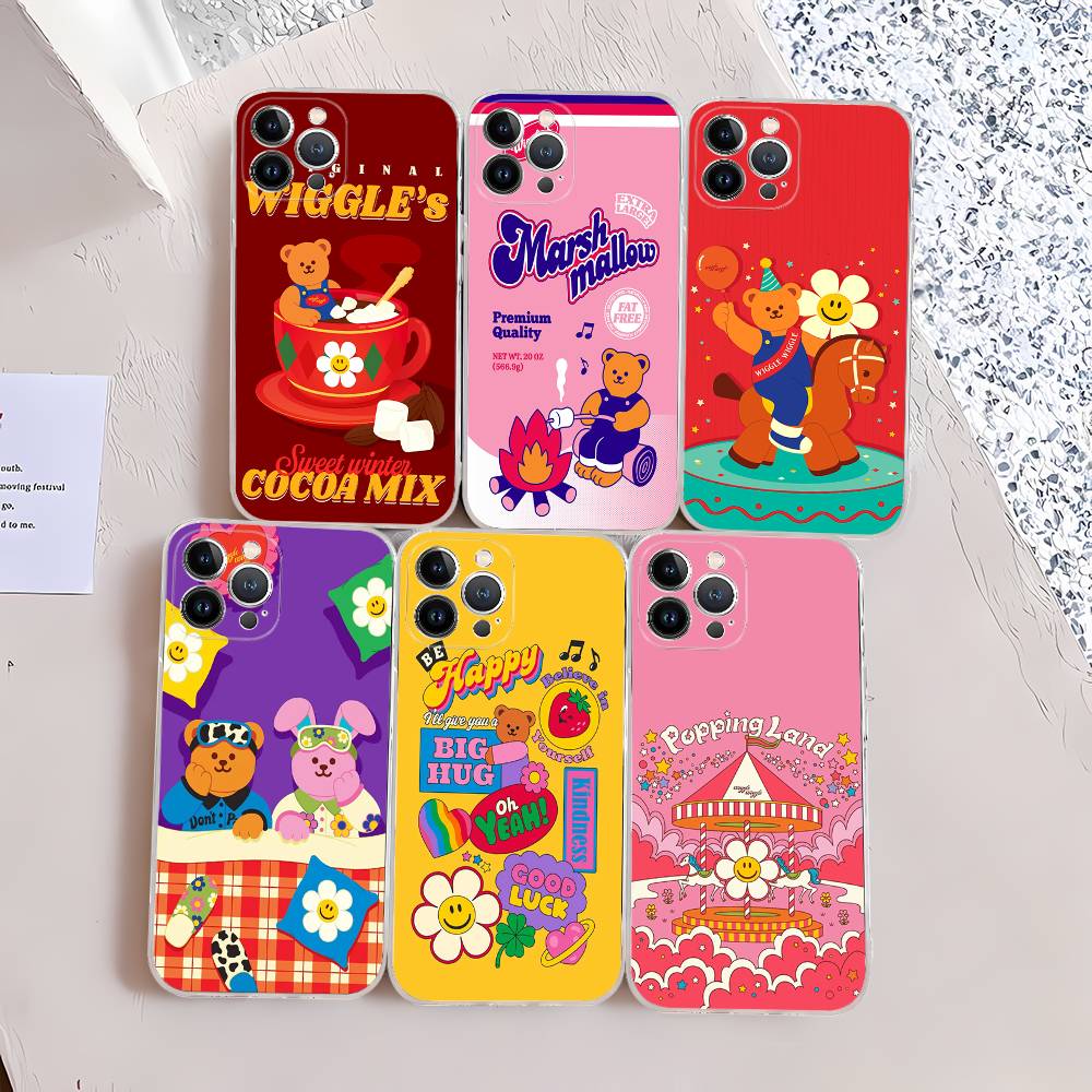 Cartoon Cute W-Wiggle W-WiggleS Phone Case For IPhone 17 16 15 14 13 11 12 Pro Max 16 Plus Transparent