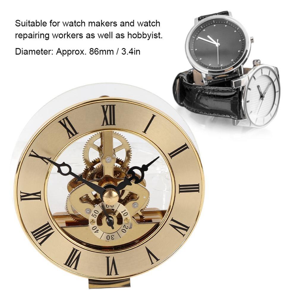 Round Shape Built in Clock Insert Metal Construction Clock Accessories  Home Decoration