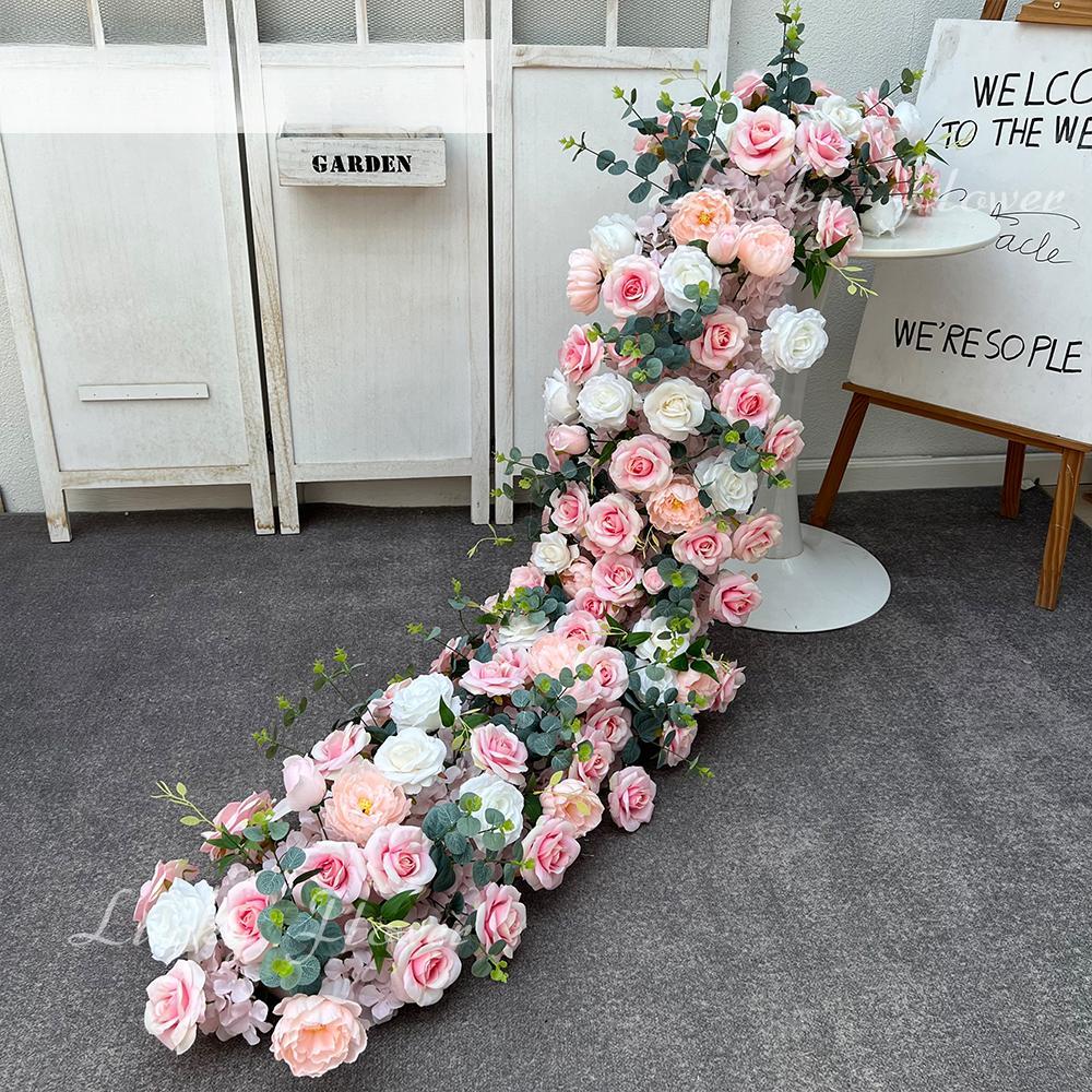 Luxury Runner Flower Row Artificial Flowers for Table Centerpiece Wedding Decoration Mix Flowers Backdrop Wall Arches Decor