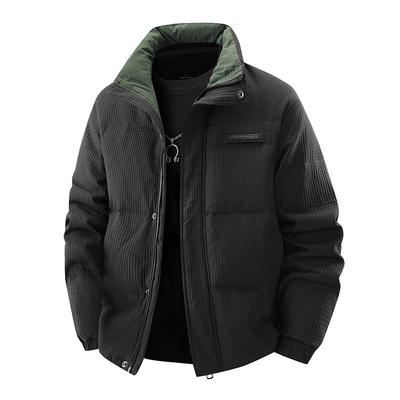 Men's Trendy Winter Down Jacket, Dual Opening, Thickened for Warmth, High-Quality Lapel Outerwear, National Standard Live Stream Best Seller.