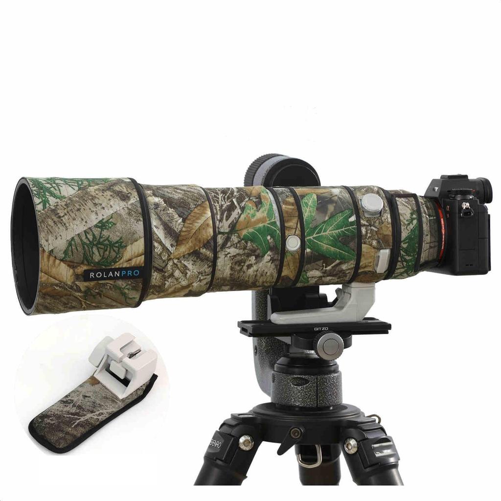 RolanPro Camouflage Lens Cover for Sony FE G OSS Waterproof Telephoto Lens Camouflage Cover Jungle Camouflage 200-600mm F5.6-6.3 Three-layer Color