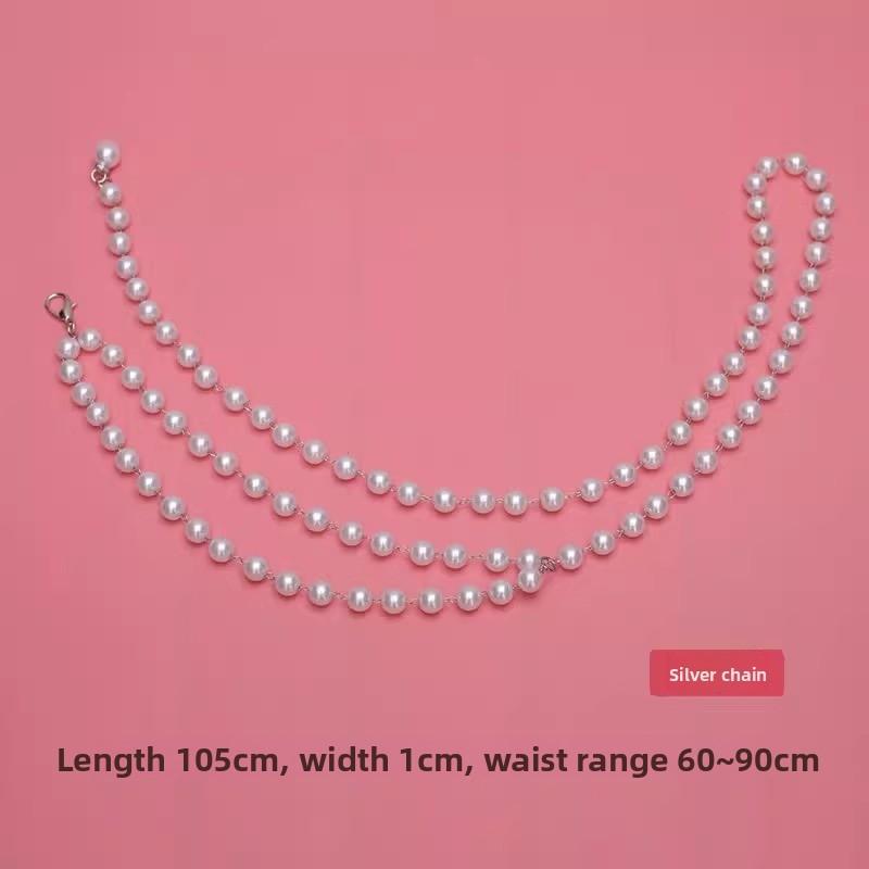 Elegant Pearl Waist Chain For Women With Tassel Decor Suitable For Summer Dresses