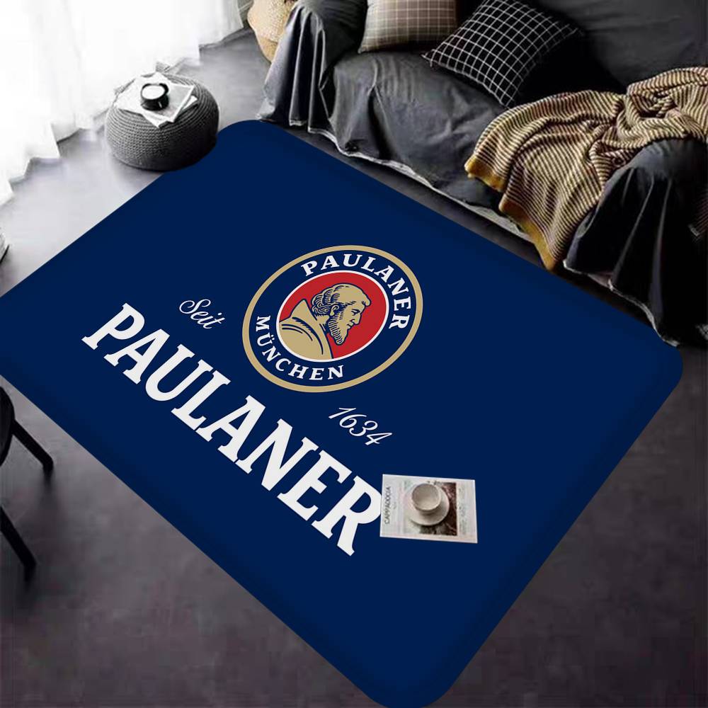 German Beer Paulaners Hallway Carpet Non-Slip Laundry Room Mat Laundry Decor Balcony Child Living Room Toilet Rug