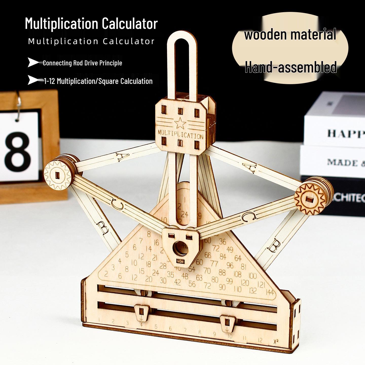 Wooden Multiplication Calculator DIY Kit: 1-12 Square Multiplication Experiment