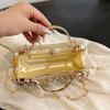 French Shiny Tassel Evening Banquet Bag Sequin Bling Glitter Chain Crossbody Bag Crystal Purse Rhinestone Shoulder Bag Party