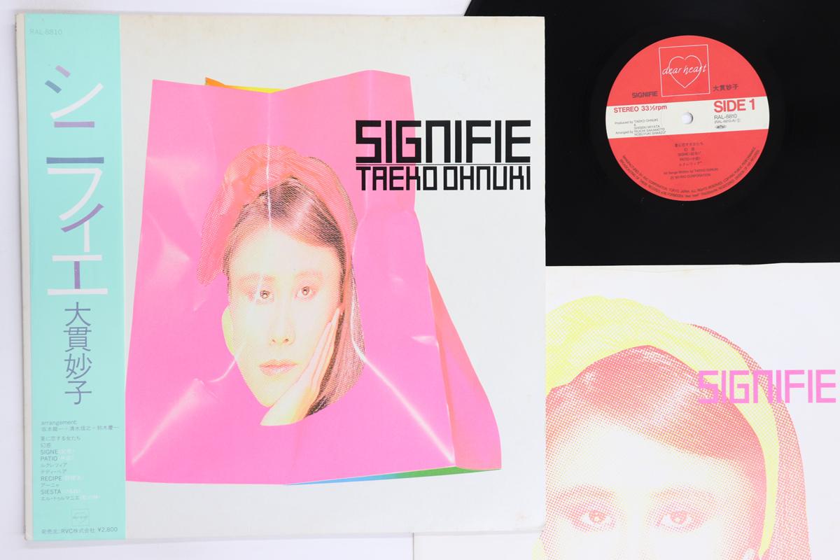 

LP Record TAEKO ONUKI Signifie RAL8810 RVC 1983 Japan Obi Japanese PopRock Used
