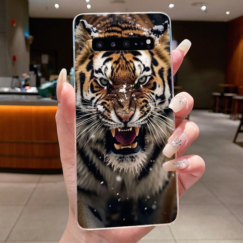 

Phone Cover For Samsung Galaxy S10 5G Crystal Transparent Shockproof Bumper Case Brightly Colored Sunflower Pattern Shell Samsung S10 5G
