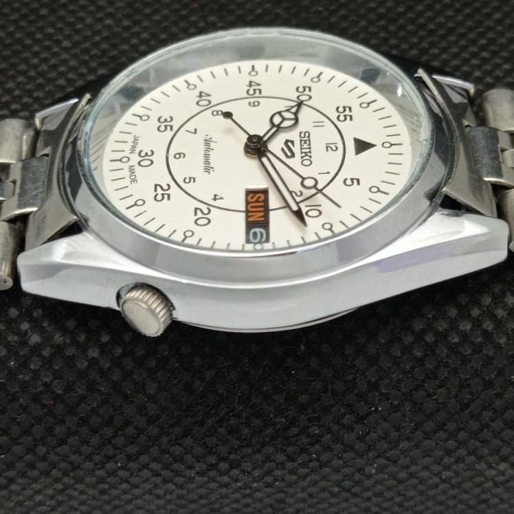 CEAS BĂRBAȚI D/D ALB SEIKO 5 AUTOMAT 6309A JAPONIA VINTAGE RECONDITIONAT a318611-9 Seiko-a318611-1