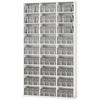 835 CD/500 DVD Storage Unit, Blu-ray Media Storage Shelf with 27 Compartments and 21 Adjustable Shelves, White