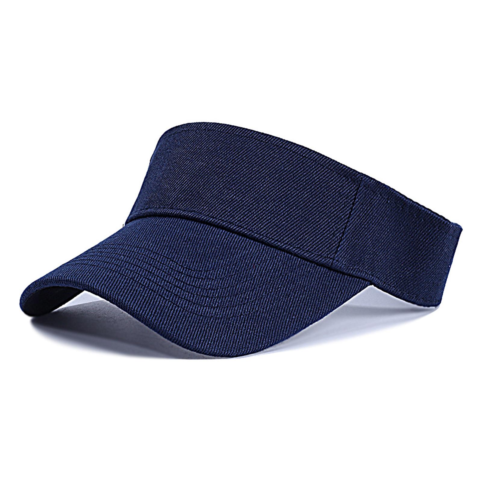 

Adjustable Sun Visor Hat Lightweight Breathable Sports Cap for Outdoor Running Tennis Golf Hiking Cycling One Size Темно-синій