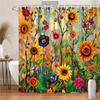 Winter Forest Floral Abstract Print Polyester Shower Curtain Bathroom Decor Bathtub Curtain with Hooks Multiple Designs