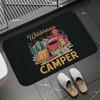 Joyful Camping Car Design Door Mat Cartoon Style NonSlip Entrance Rug for Living Room Bedroom Nursery Garden Balcony Sunroom