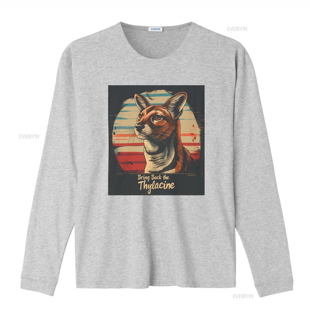 Thylacine T Shirt Bring Back Save Tasmanian Tiger Wildlife Ideal for Nature Lovers Conservationists Vintage Washed Slightly