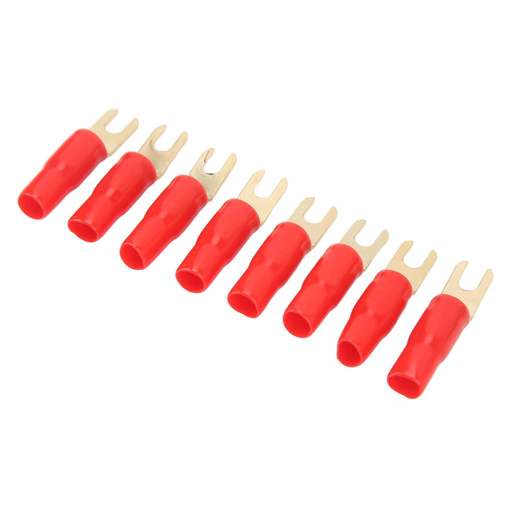 50Pcs 8 Gauge Fork Spade U Type Wire Connectors Electrical Crimp Terminals Copper Wire Lugs for