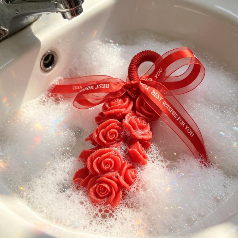 Rose Scented Handmade Soap Petals - Pure Red Grape Bath & Hand Wash, Perfect Wedding Favors & Gifts