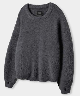Dimiteulibeullaeg Essential Hairy Round Knit_Charcoal Gray