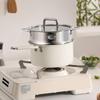 Ceramic Stainless Steel Milk Pot with Steamer