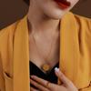 2026 Waterproof Fashion Stainless Steel Pvd Plated 18k Real Gold Coin Round Brand Pendant Necklace  Jewelry