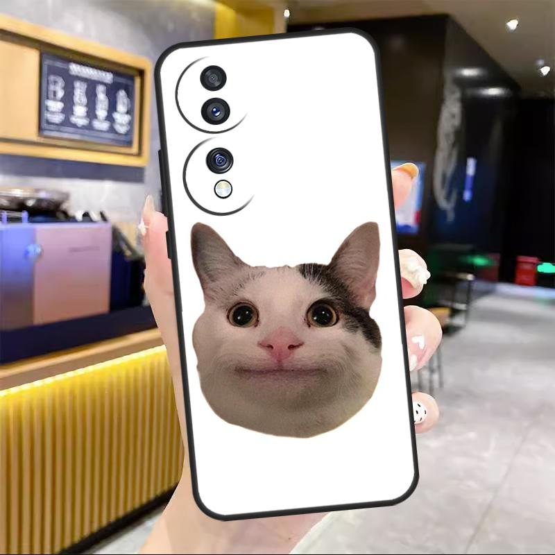 Beluga Cat Meme Face Smiling For Honor Magic 8 7 6 Pro Case For Honor 200 400 50 70 90 Lite X8c X8b X9a X9b X9c X9d Win RT