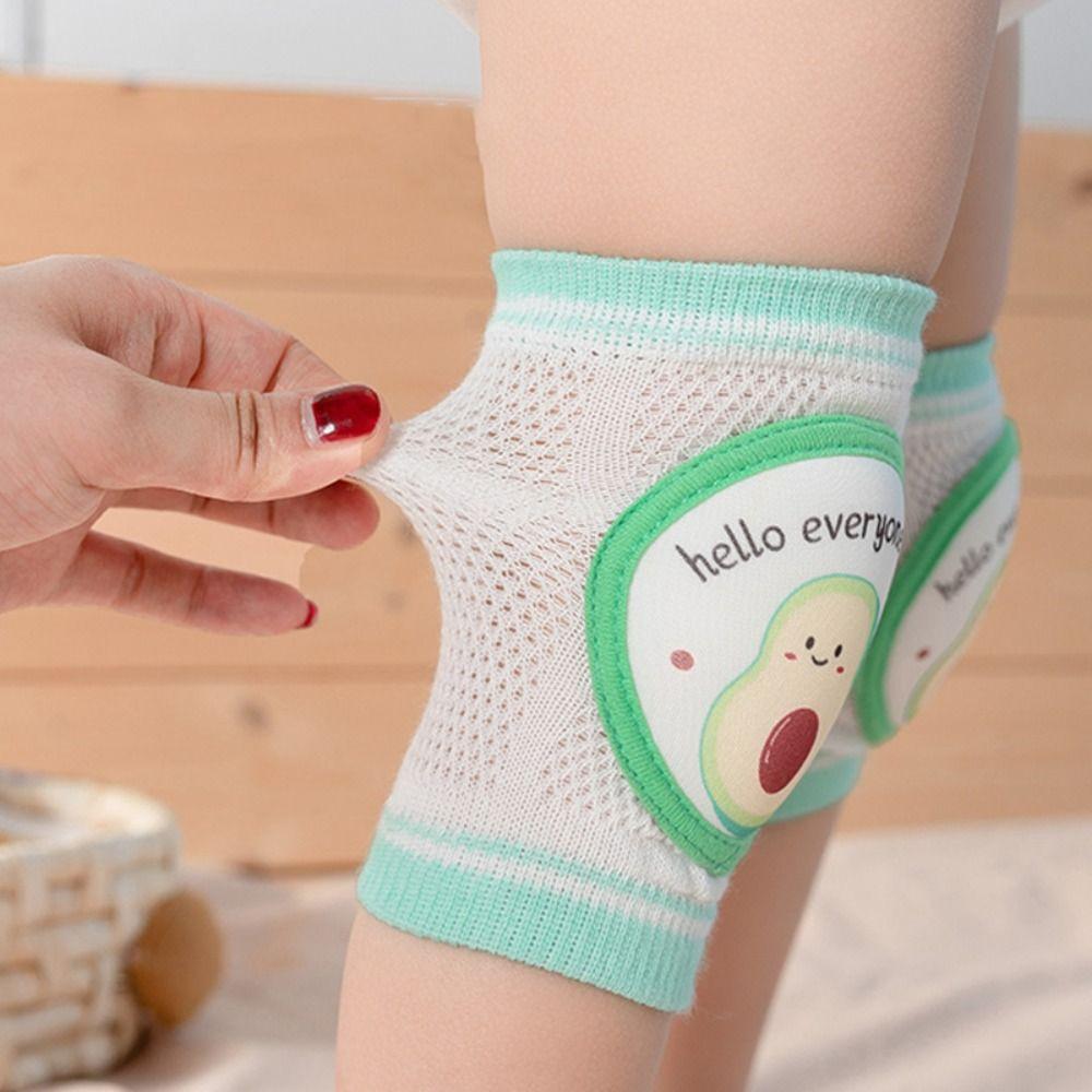 Reticular Baby Cartoon Knee Pads Cotton Polyester Crawling Toddler Protector