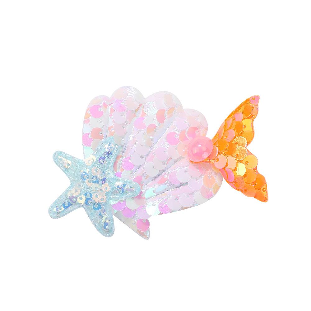 8pcs Shells Pearl Starfish Hair Clips Mermaid Princess  Alligator Hair Clips Ofr Girls Birthday Party Christmas Gift