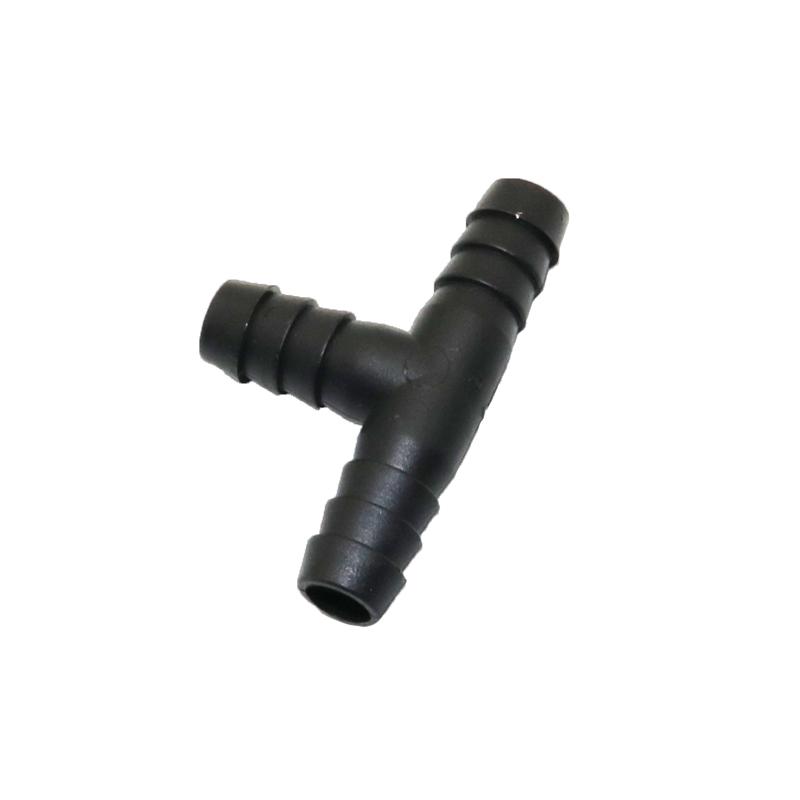 10pcs T-joint Black Irrigation Hose Barbed Interfaces Garden Watering Plants In Greenhouse Irrigation Plastic Parts