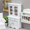 Miniature Wood Display Cabinet For 1/12 Doll House Decoration with Functional Storage Space Drawer Craft Project Props