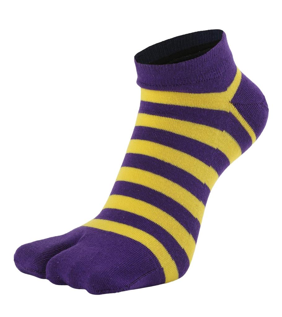 WIOIW Men's Two-Toe Tabi Socks, Ankle-Resistant Cotton, for Sports, Running, and Commuting, Set of 6