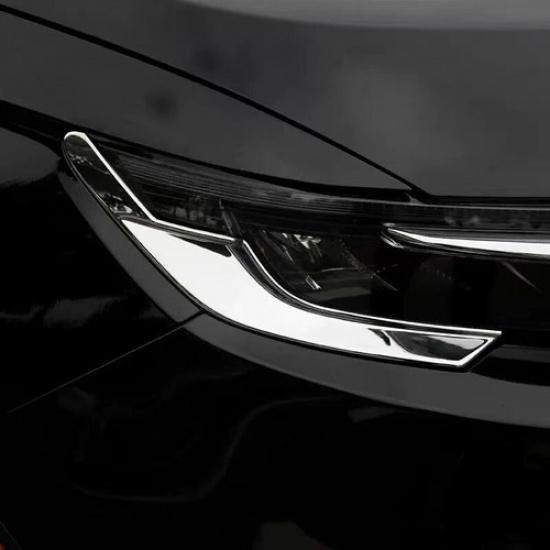 For Honda CR-V CRV 2023 2024 Chrome Front Headlight Eyebrow Eyelid Cover Trim