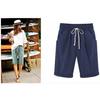 Plus Größe 8XL Sommer Mode Frauen Casual Knöchel Hosen Übergröße Großzügige Lose Soild Farbe Kordelzug Shorts für Damen