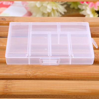 Storage Case Box Holder Container Pills Jewelry  Tips 6 Grids