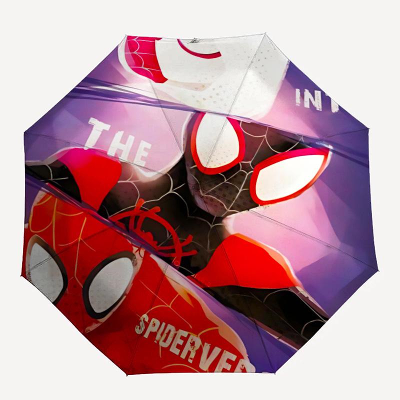 

1pc Spider-Man, Spiderverse Automatic Folding Umbrella - Compact 8-Rib Design, Durable Plastic & Iron, Daily Use F104019