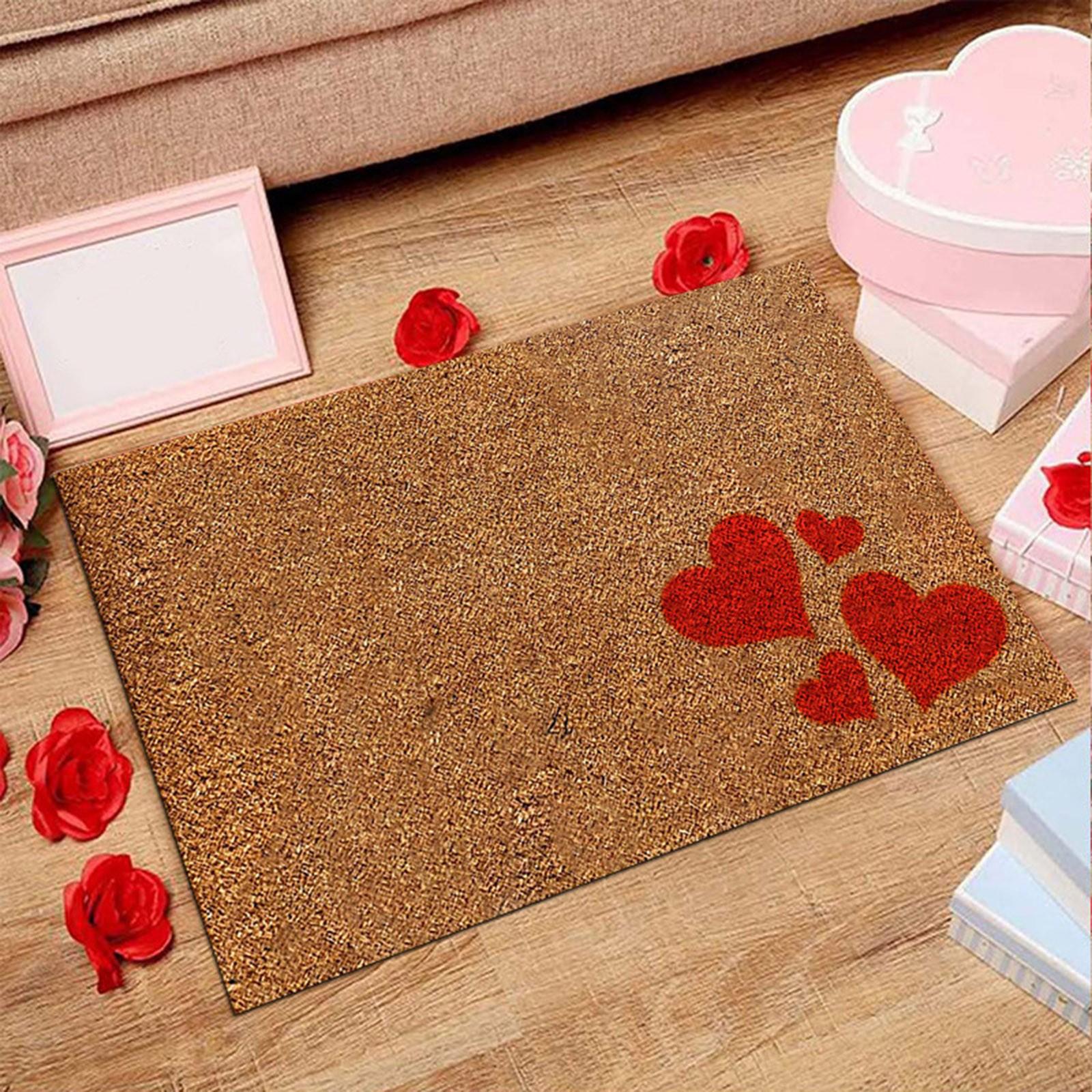 

Дверной коврик на День святого Валентина, передняя дверь, уличный приветственный коврик, забавный дверной коврик, домашний нескользящий коврик, украшение One Size