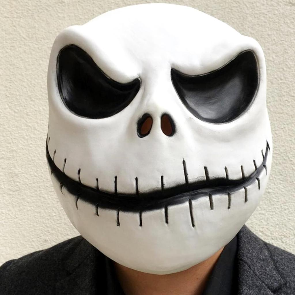 [SCGEHA] Skeleton Ghost Mask - Christmas, Scary, Horror, Cosplay, Halloween Costume - Includes 2 Balloons
