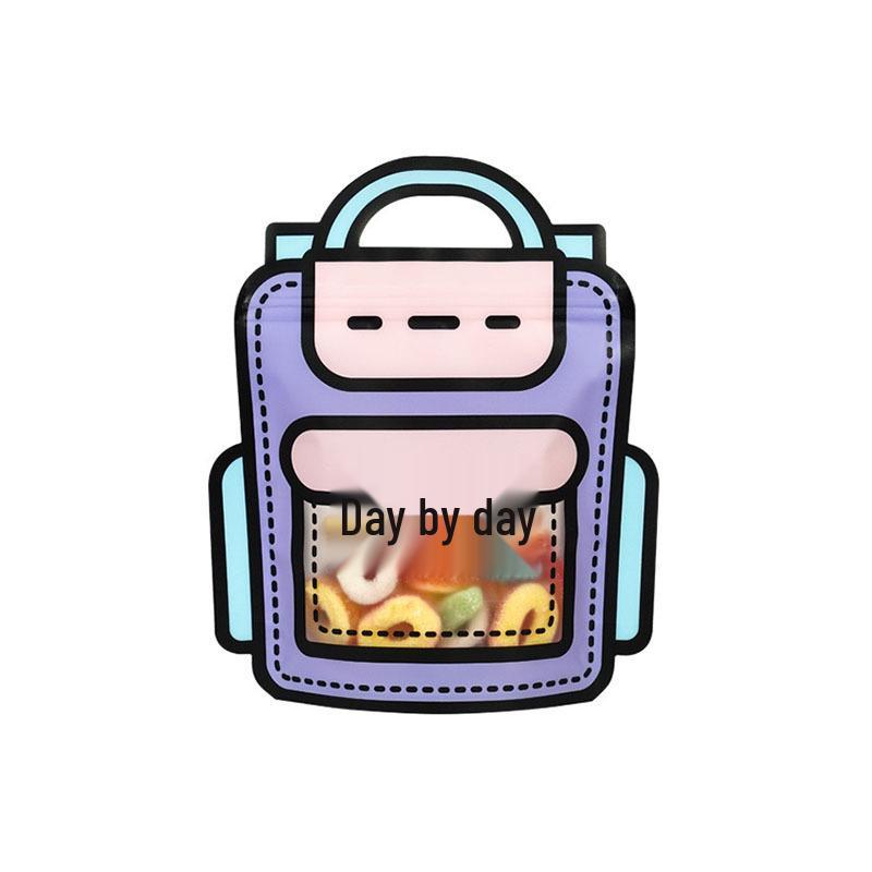 Cute Cartoon Book & Snack Gift Bag for Kids - Birthday or Children's Day Sealable Packaging