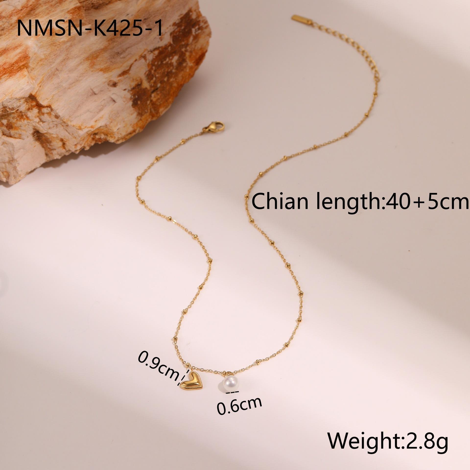 GEMCHIC Women s Stainless Steel Love Heart Pendant Necklace 18K Gold Plated Fashion Choker