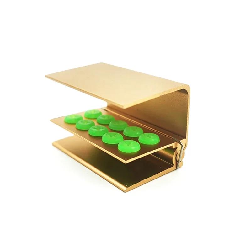 

Dental 10 Holes Burs Holder Block Case for High Speed Burs& Low Speed Burs Dental Autoclavable Burs Holder золотий